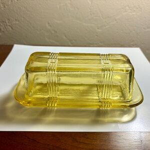 Hazel Atlas Yellow Butter Dish